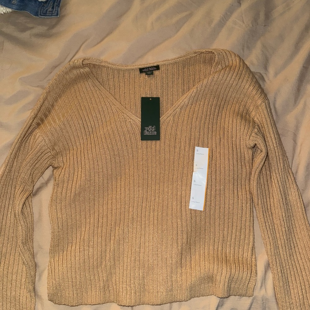 Wild Fable Women's Camel Sweater